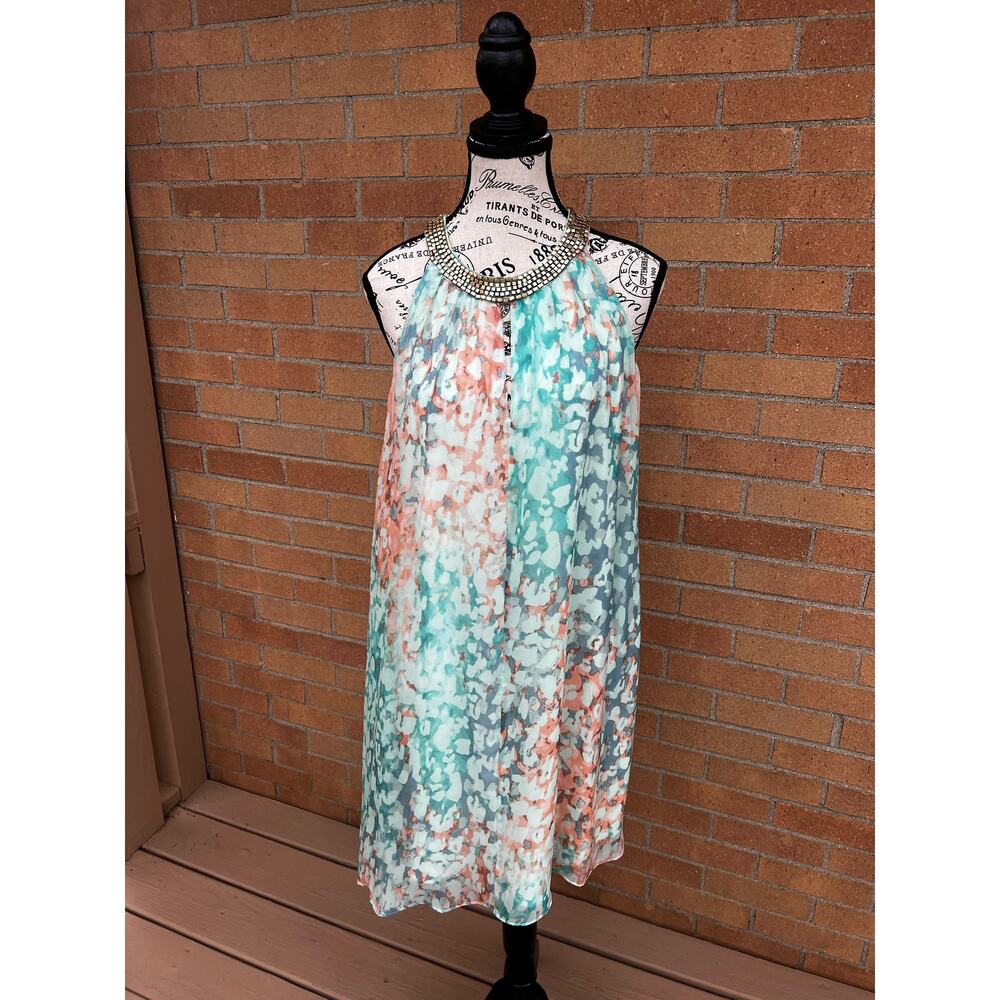 Vince Camuto Embellished Multi-Color Pattern Dress Women’s Size 6